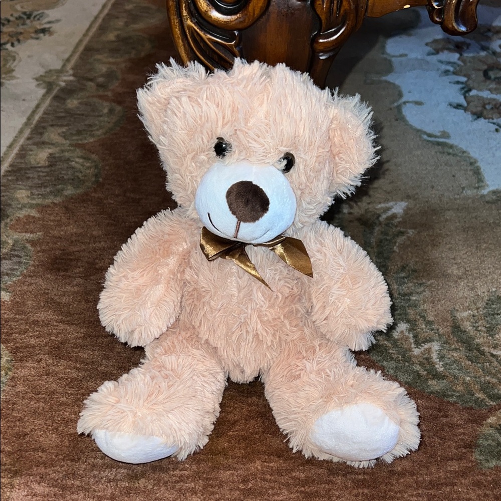 Charming Plush Teddy Bear with Bow